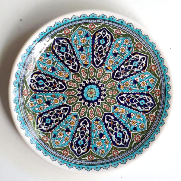 トルコ陶器 プレート 飾り皿 直径30cm キュタフヤ アルハンブラ工房