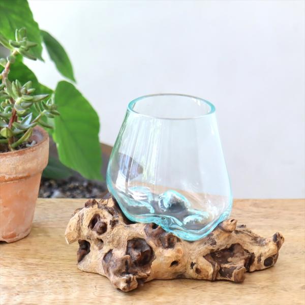 流木 フラワーベース 花瓶 H14 W19 D15cm ガラスベース Glass Planter Flower Vase 現品お届け Ta1956 51 インプレッションオブギャッベ 通販 Yahoo ショッピング