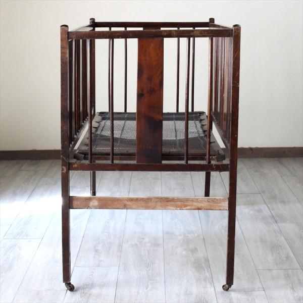 アンティーク 折り畳み式 ベビーベッドＷ123×Ｈ99×Ｄ64cm