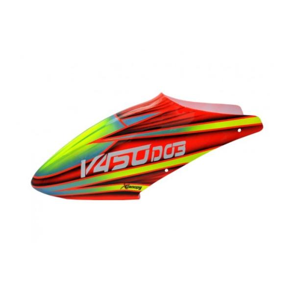 WALKERA V450D03  XCanopy　エアブラシュグラスファイバー　レッドデビルキャノピー