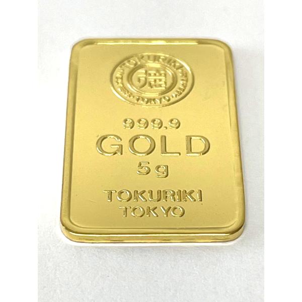 【商品名】純金　インゴット　5g　K24　新品　徳力本店　TOKURIKI　999.9　INGOT　ゴールドバー　　ブランド名　　徳力本店　（日本）　使用貴金属　：純金　K24　99.99％　重量　：5g   寸法　：23ｍｍ×14ｍｍ×1...