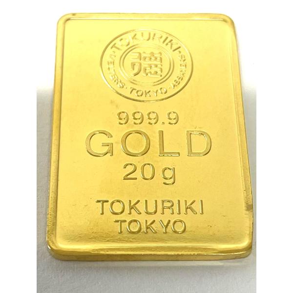 【商品名】純金　インゴット　20g　K24　新品　徳力本店　TOKURIKI　999.9　INGOT　ゴールドバー　　ブランド名　　徳力本店　（日本）　使用貴金属　：純金　K24　99.99％　重量　：20g※貴金属相場の変動に連動して価格...
