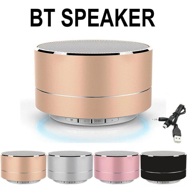 Bluetooth スピーカー 金 ポータブル 小型 LED 軽量 音楽 動画