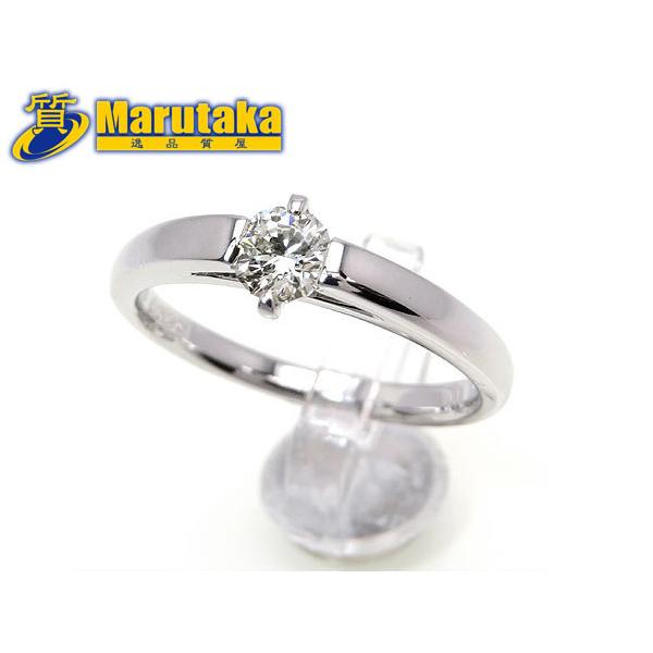 送料無料 Pt900 オクタゴンカット ダイヤモンド 0.309ct リング 10号 