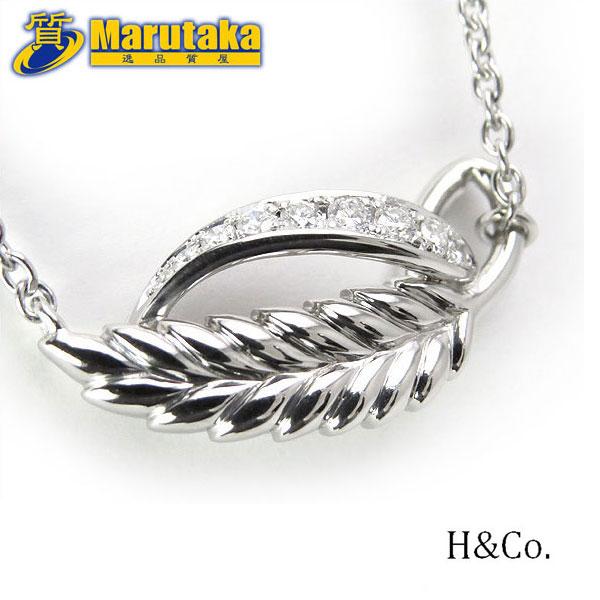【ハトポッポ】ダイヤモンドネックレス　プラチナpt950刻印あり ハトポッポ】ダイヤモンドネックレス プラチナpt950刻印あり