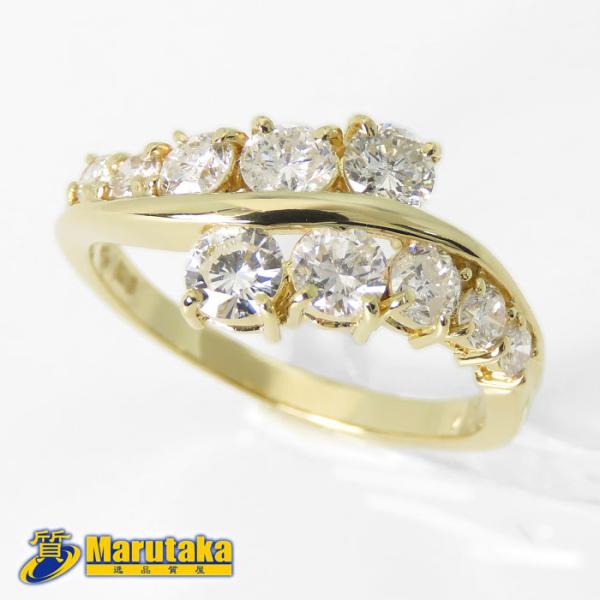 18金 K18 YGWGゴールド天然ダイヤモンド0.50ct リング指輪11号 18金 K18 YGWGゴールド天然ダイヤモンド0.50ct リング指輪11号