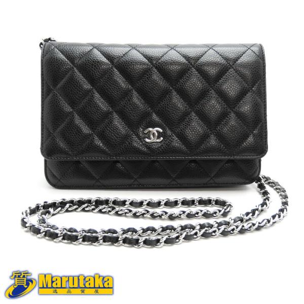 CHANEL（シャネル） 【シャネル】チェーンウォレット キャビアスキン