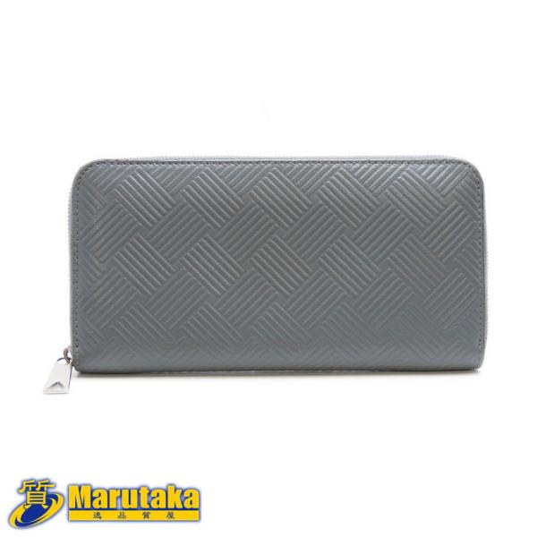 ❷美品　ボッテガ ヴェネタ 長財布　グレー BOTTEGA VENETA（ボッテガ・ヴェネタ） 送料無料 長財布 レザー グレー