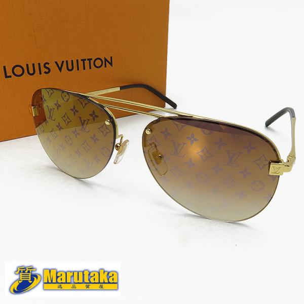 【 ルイヴィトン 】サングラス Z1020E クロックワイズ アイウェア LOUIS VUITON 箱付 中古 モノグラム ブラウン ゴールド 26k259-1 逸品質屋 丸高 甲子園店 送料無料 質屋出品 実店舗あります ブランド 人気 プレゼント 海外 ハイブランド 美品 おしゃれ カジュアル LOUIS VUITTON（ルイ・ヴィトン） 【 ルイヴィトン 】サングラス