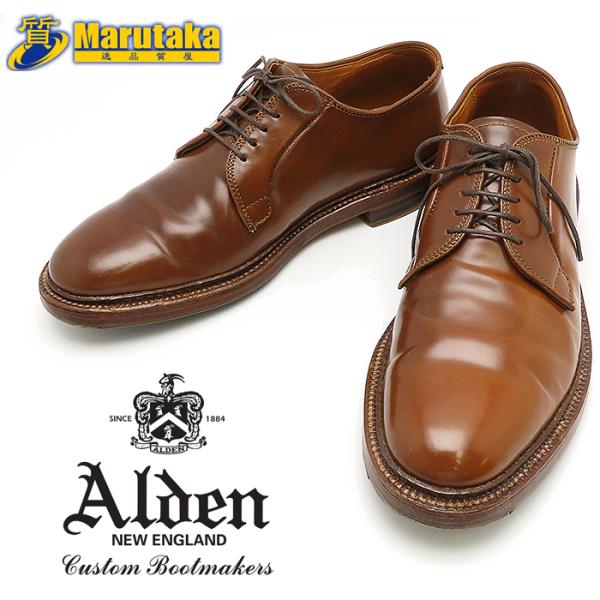 ALDEN コードバン 9905 ウィスキー プレーントゥ 6 1/2 ALDEN 送料無料 オールデン 9905 ウイスキー #6 1/2 B/D 約25cm