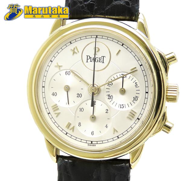 PIAGET（ピアジェ） グベナー クロノグラフ 15978 手巻 シルバー K18