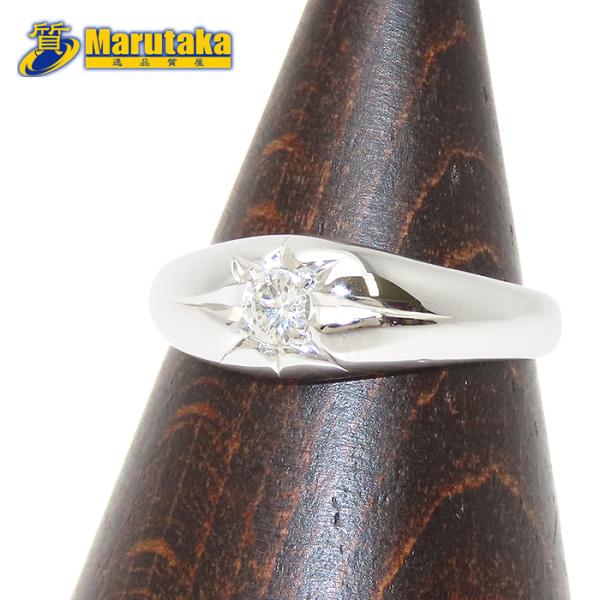 PM ダイヤモンド 0.15ct リング 13号 5.1g プラチナ 指輪 シンプル