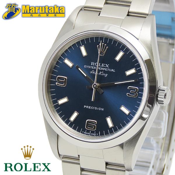 Rolex air king 1500 前期型　保証書と精度結果証付き エアキング ロレックス 14000 箱 保証書 ネイビー 369 文字盤 自動巻