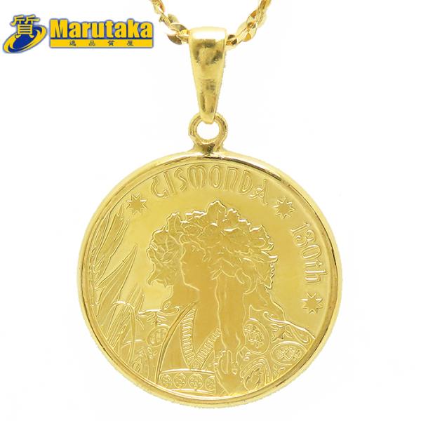 アルフォンス・ミュシャ 画家デビュー130周年 コインネックレス 60cm