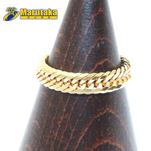 K18 喜平 リング トリプル 12面 13号 2.9g イエローゴールド 18金 資産