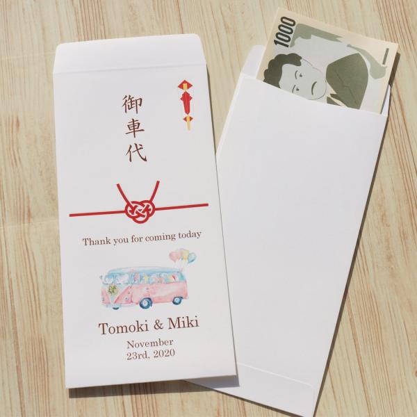 ポチ袋封筒の裏面デザイン