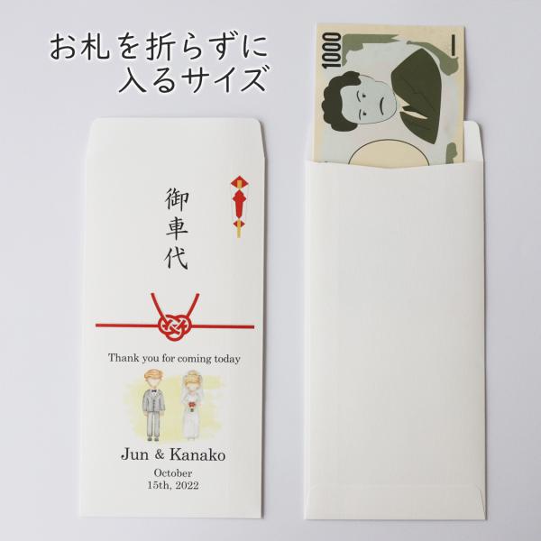 ポチ袋封筒の裏面デザイン