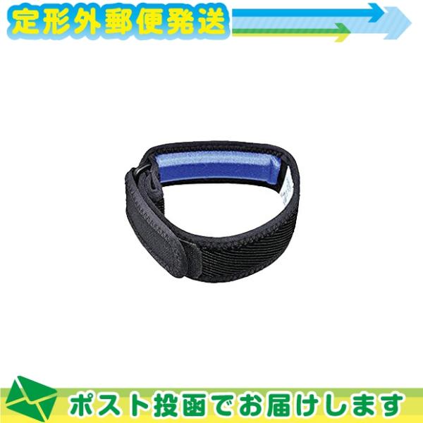 パッドの圧迫により脛骨結節部への牽引力を低減させます。 コンパクトなベルトタイプで装着中も邪魔になりません。 リングを通して留めるだけで簡単に装着できます。