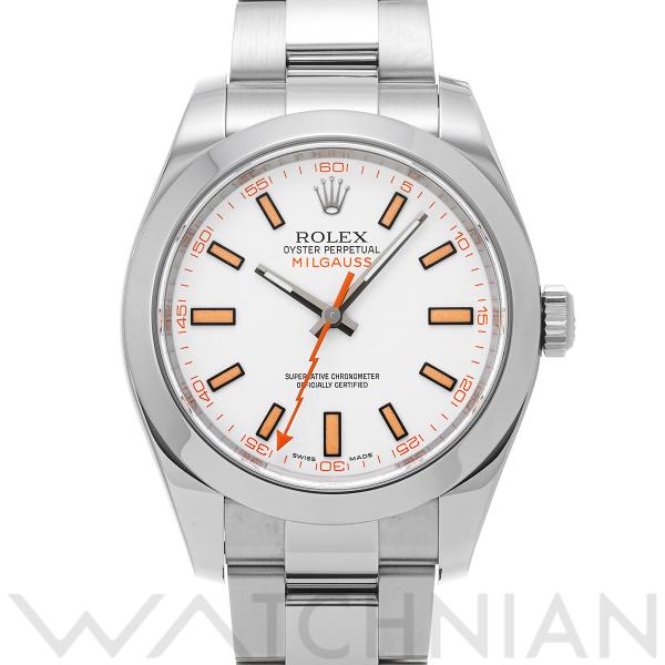 中古 ロレックス ROLEX ミルガウス 116400 ランダムシリアル ホワイト メンズ 腕時計