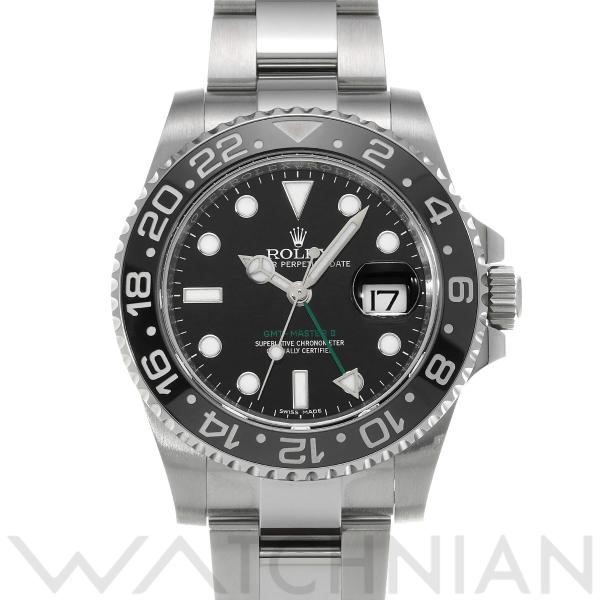 中古 ロレックス ROLEX GMTマスターII 116710LN ランダムシリアル ブラック メン...