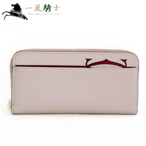 CARTIER カルティエ マストC ラウンドファスナー長財布 レザー ピンク