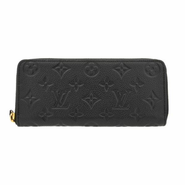 中古 ルイ ヴィトン Louis Vuitton ポルトフォイユ クレマンス モノグラム アンプラント ノワール 黒 M レディース 長財布 Ip Lou Wa U 一風騎士 Yahoo ショップ 通販 Yahoo ショッピング