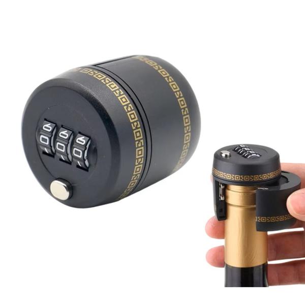 TB-LOCK_CAP300 ボトルキャップ 鍵付き 3桁ダイヤル式 ロック 焼酎 瓶 ワイン・ペットボトル対応 開封防止 盗み飲み防止 ボトルキープ 誤飲防止 口径26-28mm対応