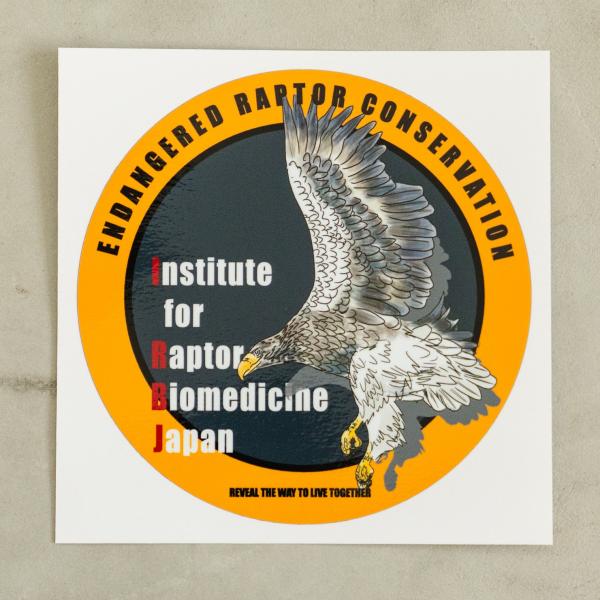 ラウンドステッカー IRBJ オオワシ 大鷲 猛禽類 屋外耐性ラミネート
