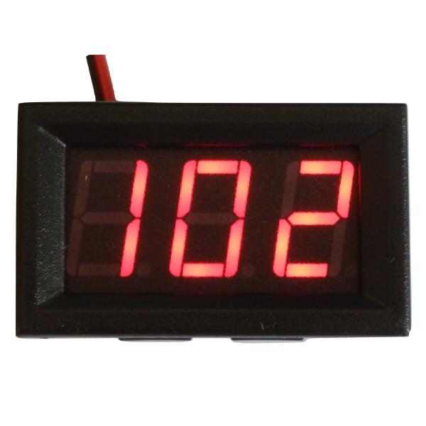 パネル取り付け用枠付きの交流用電圧計(AC 70V - 500V) (別電源不要タイプ・埋込型)です。簡単接続の2線式なので、電圧計用の別電源を用意する必要はなく、ラインを電圧測定したい部分に接続するだけでご使用いただけます。※表示桁数： ...