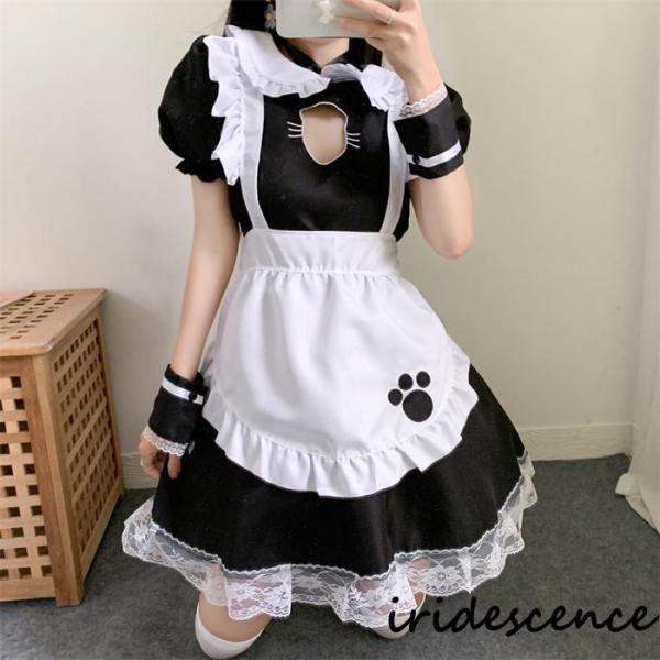 メイド服 コスプレ ゴスロリ萌え 猫 メイドコスチューム  チェック柄 ロリータ 楽天市場】コスプレ 衣装 メイド服 ワンピース エプロン