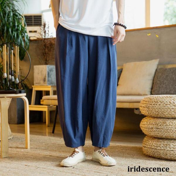 サルエルパンツ メンズ ボトムス ロング パンツ ゆったり ワイドパンツ 裏ポケット付き リラックス 大きいサイズ メンズ服 ナチュラル オシャレ 春夏物  新作