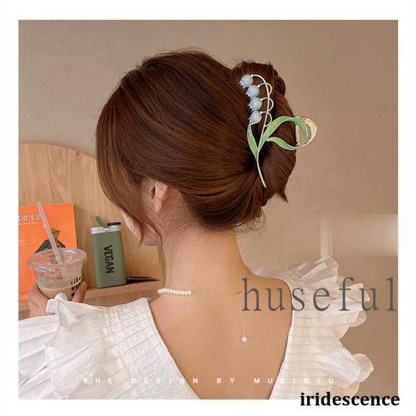 ꫛꫀꪝ【ワッペン風すずらん】ベビーヘアクリップキッズヘア