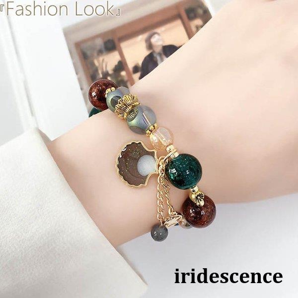 ブレスレット ファッション小物 アクセサリー ストーン 貝 レディース  