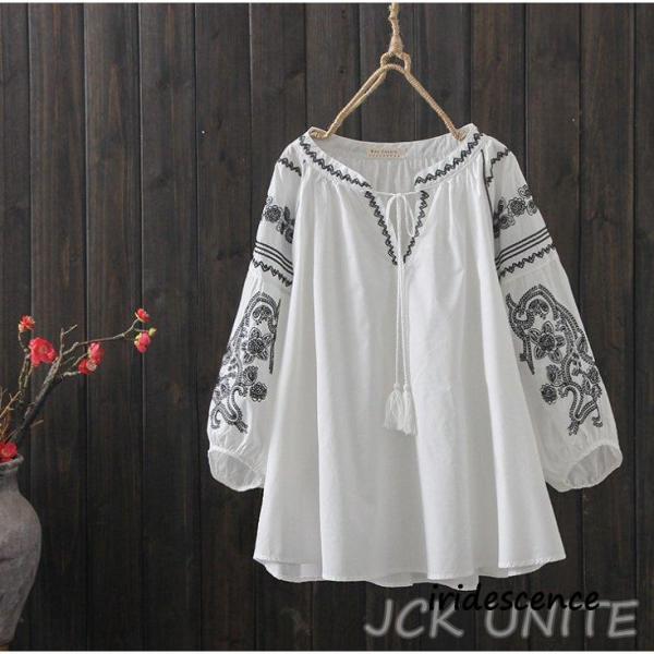 ブラウス レディース トップス シャツ シャツブラウス 丸首