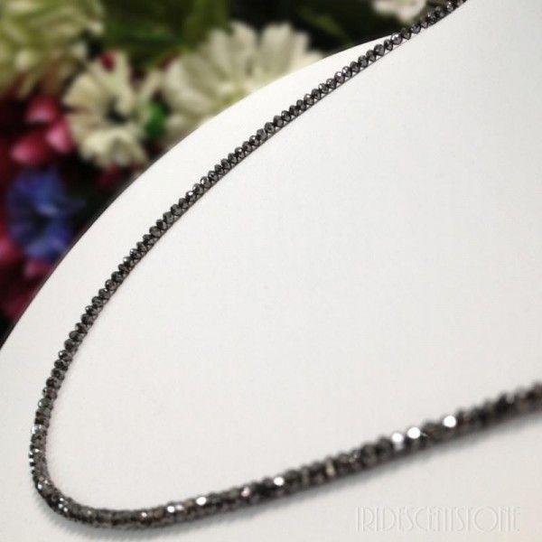天然ブラックダイヤモンドネックレス【K18WG】 21,5ct Black 天然ブラックダイヤモンドネックレス【K18WG】 21,5ct Black