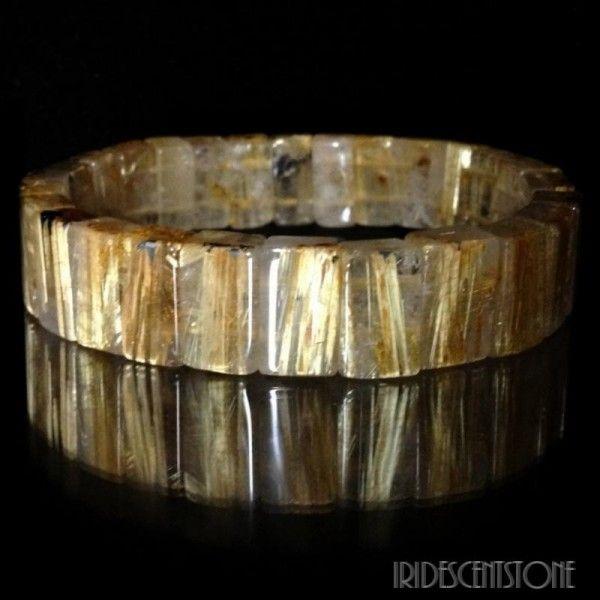 タイチンルチルクォーツバングル 13.5mm/パワーストーン,天然石,水晶