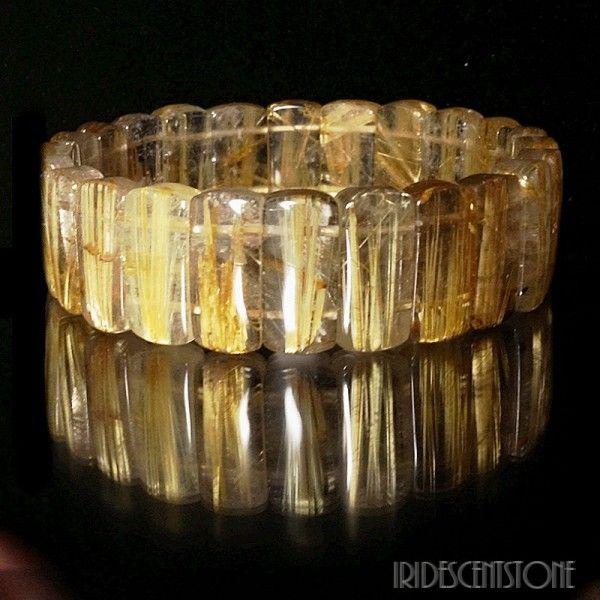 タイチンルチルクォーツバングル 19mm/パワーストーン,天然石,水晶