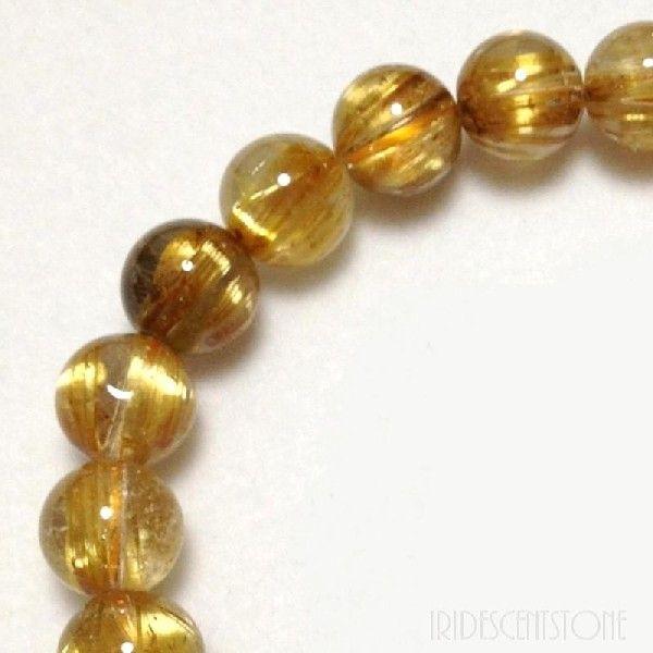 キャッツアイあり　ルチルクォーツ　大玉ブレスレット キャッツアイ ルチルクォーツ ブレスレット 12mm 一点物 [送料