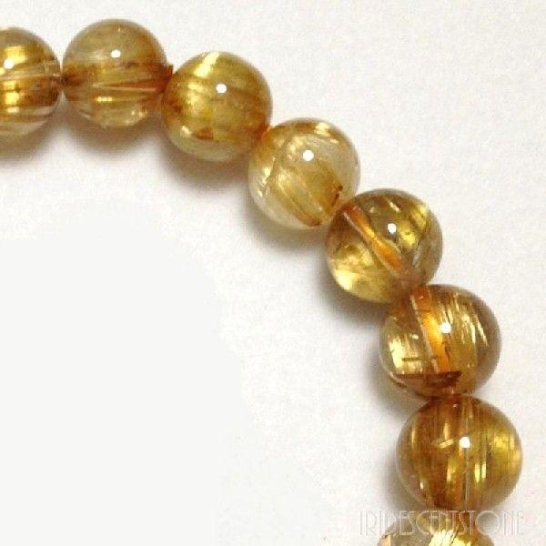キャッツアイルチルクォーツブレスレット10mm玉 /パワーストーン