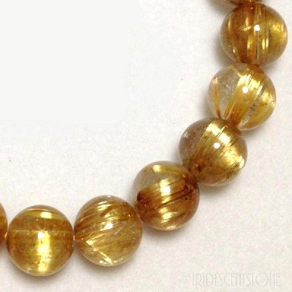 キャッツアイルチルクォーツブレスレット10mm玉 /パワーストーン