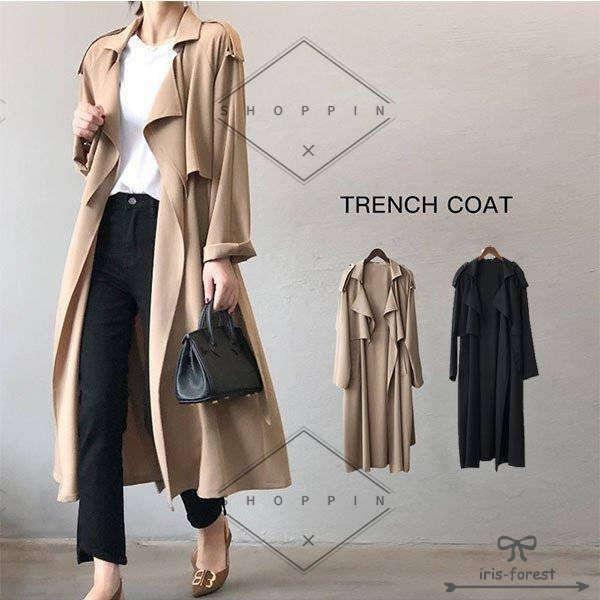 トレンチコート レディース 春 秋冬 スプリングコート ロングコート カーディガン トレンチ アウター コート ジャケット 秋服 Aライン オシャレ 着痩せ 韓国風 17春大特価セール