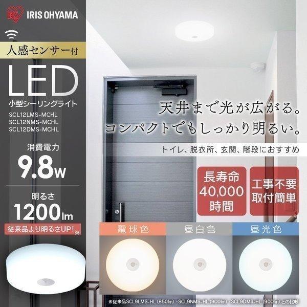 IRIS OHYAMA led シーリングライト 小型 人感センサー 玄関 電気