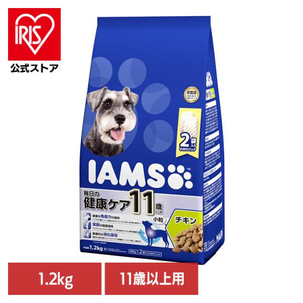 他サイト： ドッグフード IAMS アイムス 11歳以上用 毎日の健康ケア チキン 小粒 1.2kg  ID141 マースジャパンリミテッドの商品画像