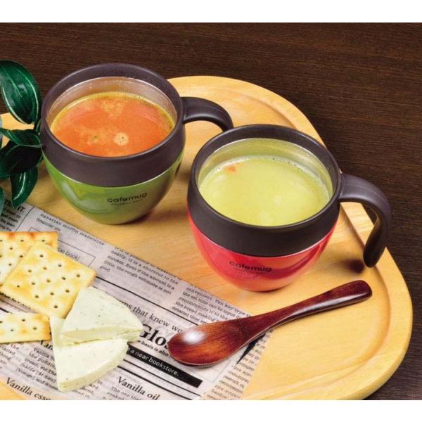 マグカップ おしゃれ ステンレス 保冷 保温 カフェマグ 真空スープカップ350ml HB1921 パール金属株式会社 真空断熱構造