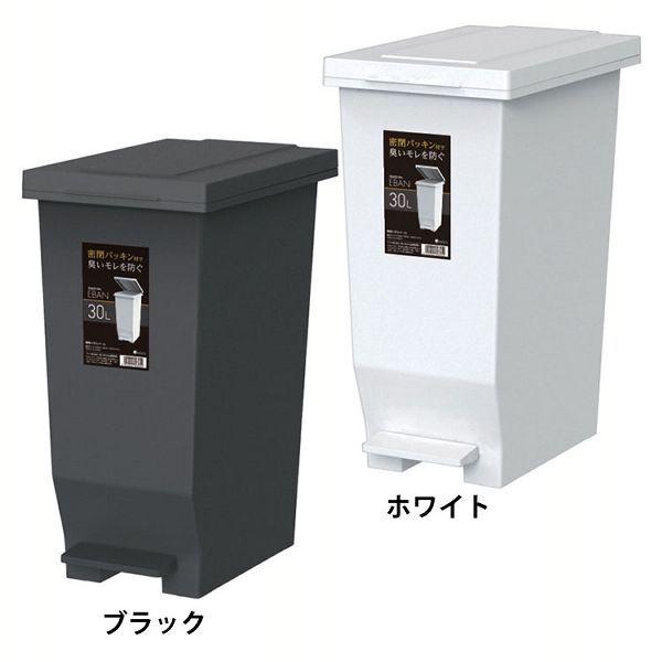 他サイト： ゴミ箱 30L ペール 台所 密閉 ペダル 防臭 30L エバン密閉ペダルペール 台所 ペール ゴミ箱 パッキン付 密閉 ペダル 防臭 アスベル ブラック ホワイトの商品画像