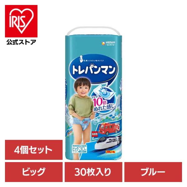 おむつ パンツ トイレトレーニング トレパンマン ブルー ビッグ 30枚 4
