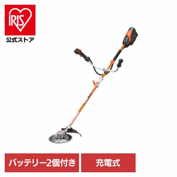 工進 (バッテリー2個付き)充電式草刈機 黒・オレンジ PBC-3650
