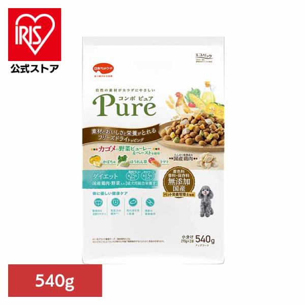 他サイト： ドッグフード 犬 フード コンボピュア ドッグ ダイエット 540g 総合栄養食 成犬 ドライ 日本ペットフードの商品画像