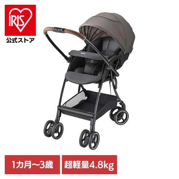 他サイト： アップリカ ベビーカー 簡単 ファーストベビーカー A型ベビーカー ベビー用品 ラクーナエアー プラス グレー Apricaの商品画像