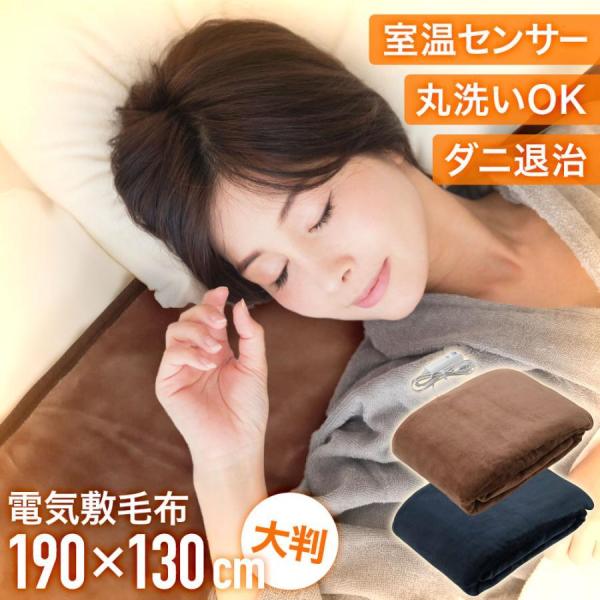 MORITA（家電） 電気毛布 敷き毛布 シングル 190×130cm